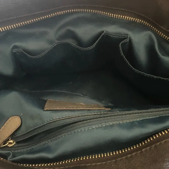 VTG Coach Madison needlepoint Black and Gray Patterned Tote Bag 320-26767 - Picture 5 of 12